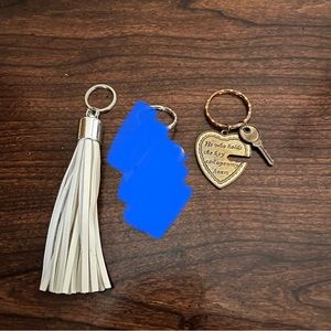 VINTAGE heart tassel keychain collection bundle